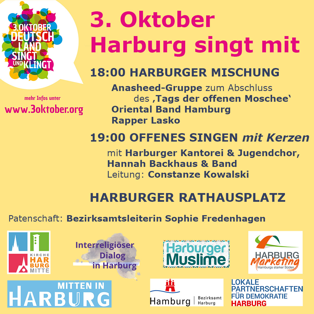 3. Oktober 2023 Visual 87916 Harburg singt am 3. Oktober auf dem Rathausplatz